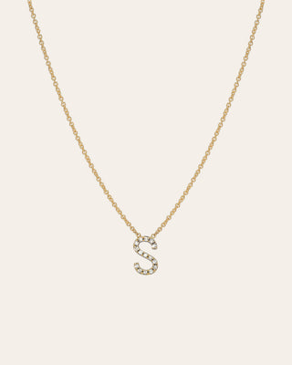 Diamond Initial Necklace