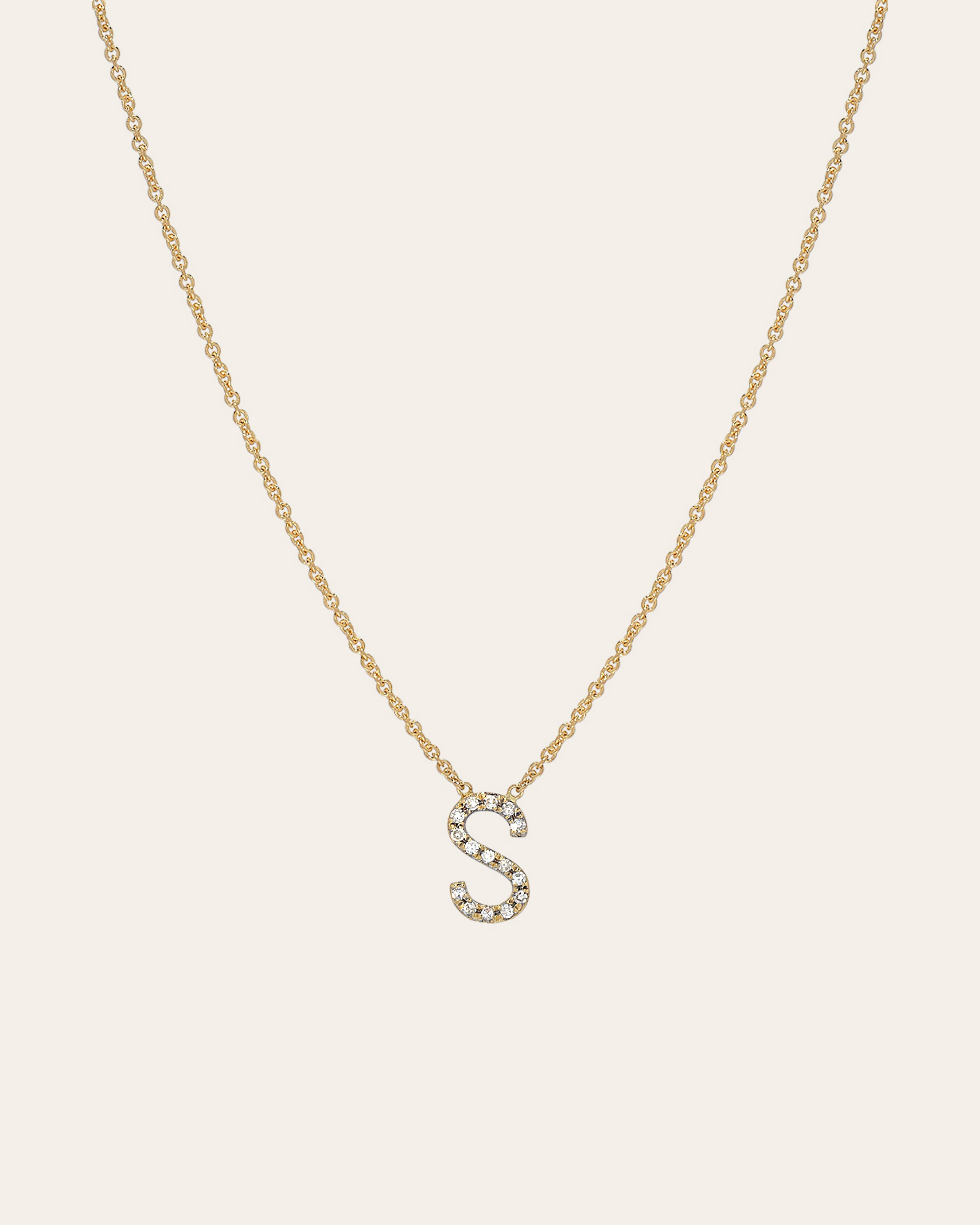 Canadian Diamond Solitaire Rose Gold Letter V Initial Necklace