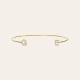 Diamond Initials Cuff Bracelet Personalized Zoe Lev Jewelry