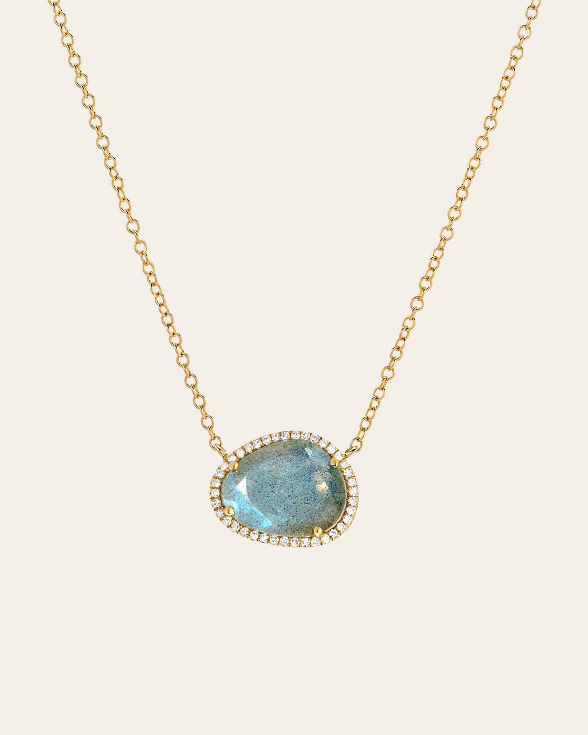 Diamond Labradorite Necklace