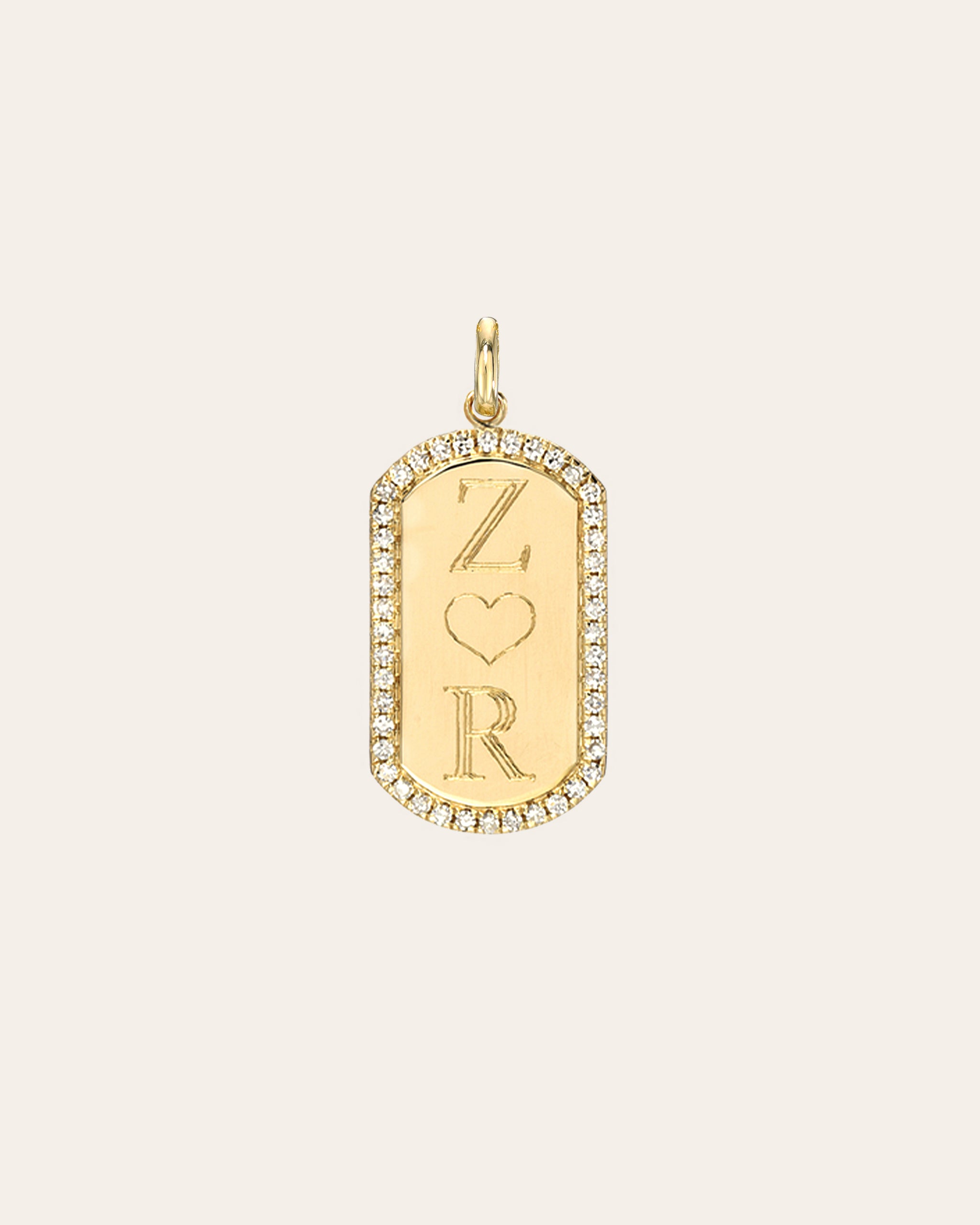Tiny Name Tag Charm, Personalized Birthstone Necklace, Gold Name Tag  Pendant, Monogram Initial, Custom Engraved, Mini Name Jewelry