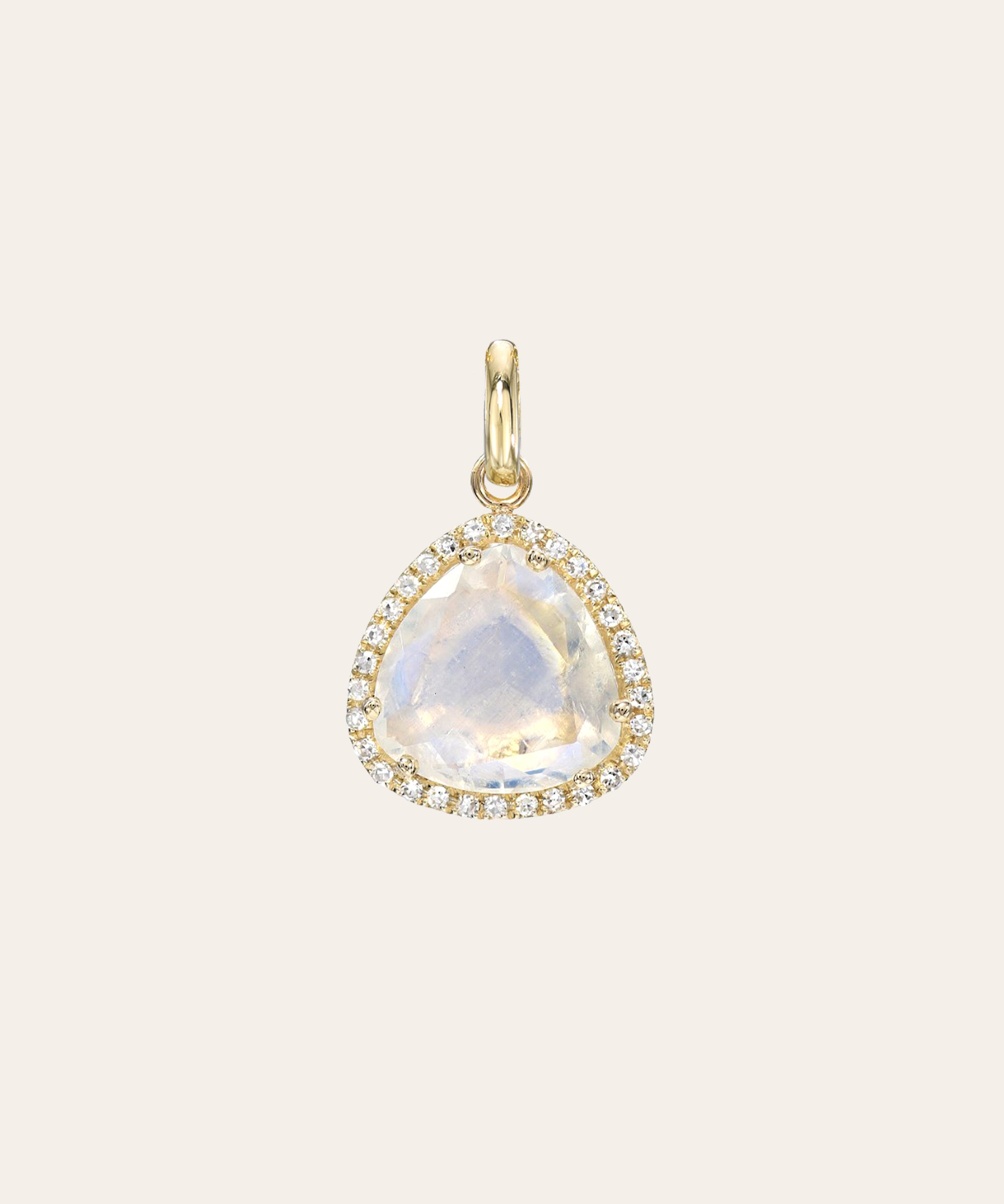 Diamond Moonstone Pendant Zoe Lev Jewelry