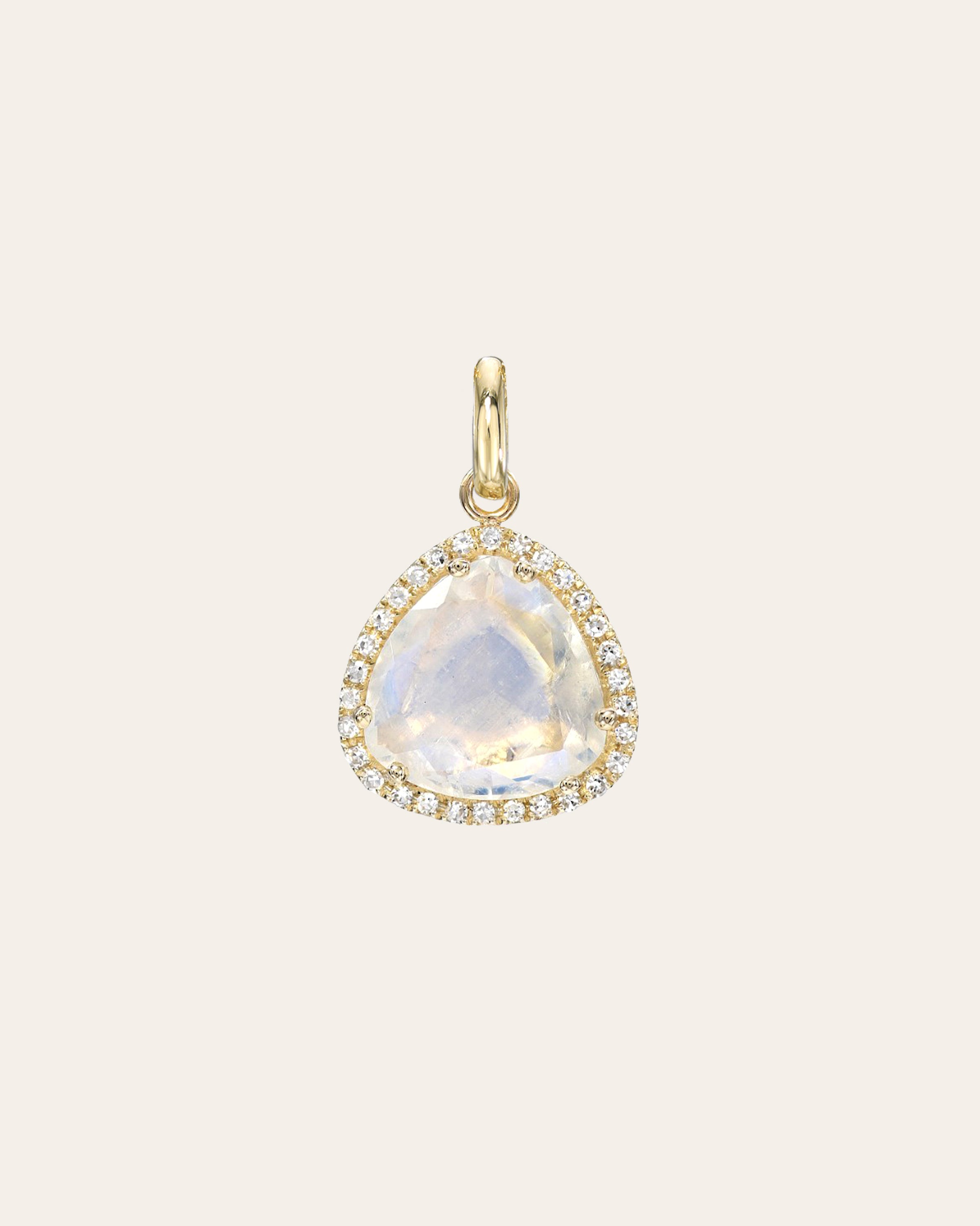 Diamond Moonstone Pendant Zoe Lev Jewelry