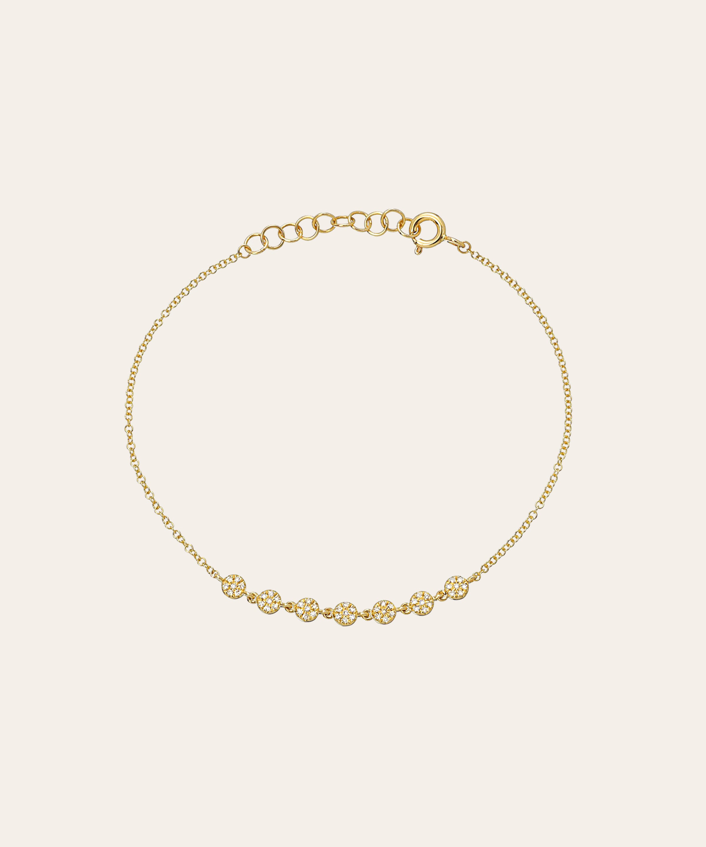 Diamond Multi Discs Bracelet SAMPLE SALE Zoe Lev Jewelry