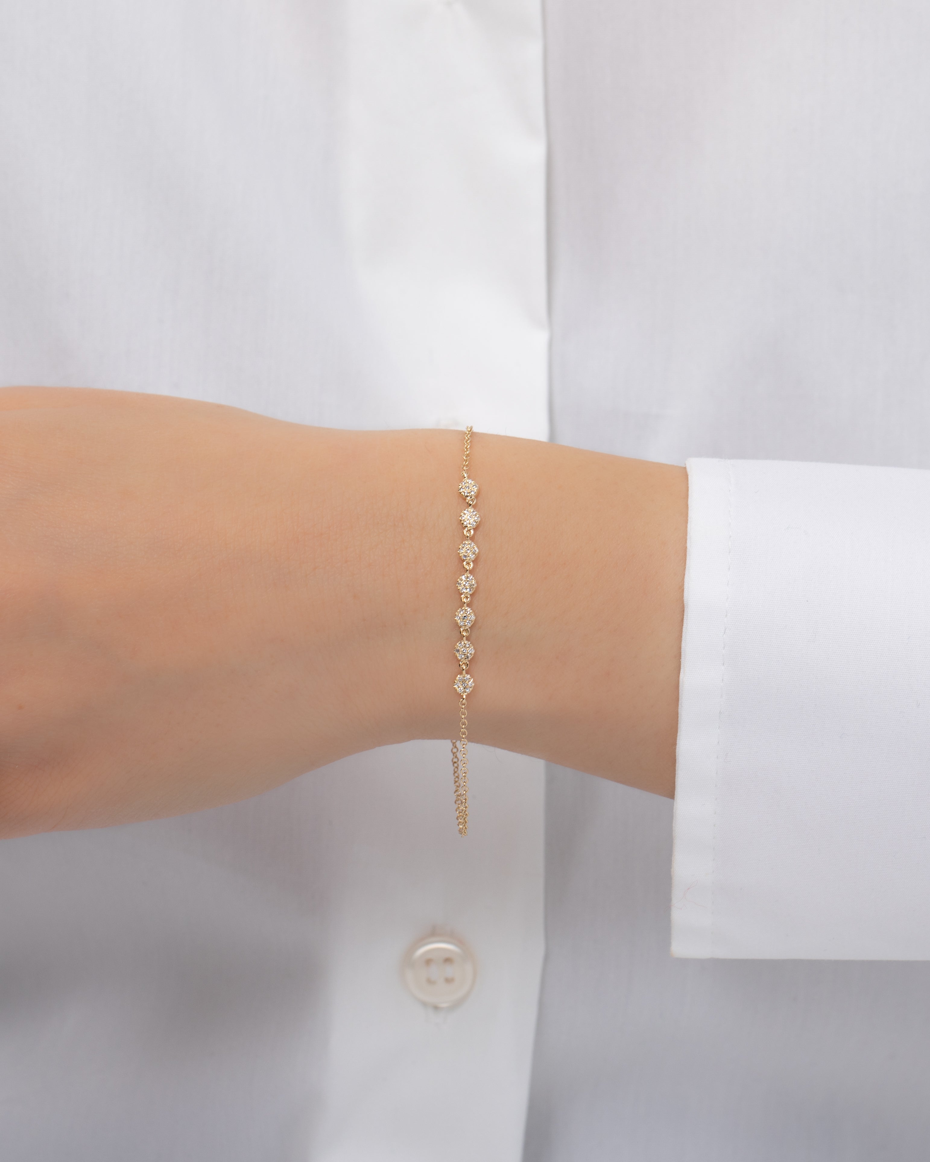 Diamond Multi Discs Bracelet SAMPLE SALE Zoe Lev Jewelry