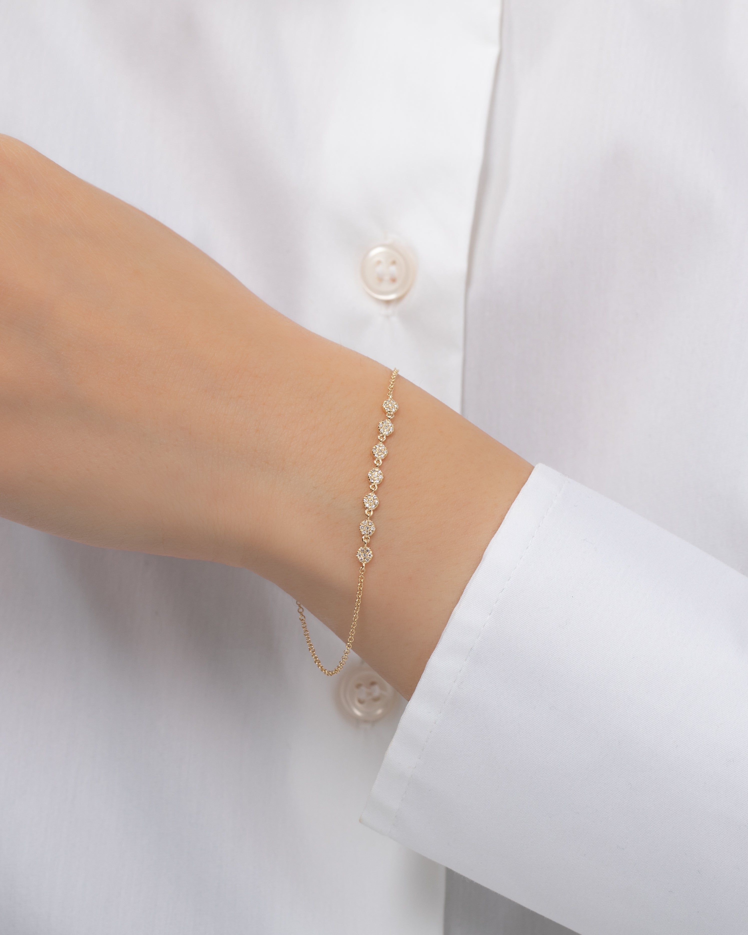 Diamond Multi Discs Bracelet SAMPLE SALE Zoe Lev Jewelry