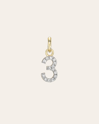 Diamond Number Pendant