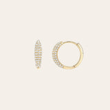 Diamond Pave Dome Huggie Earrings SAMPLE SALE Zoe Lev Jewelry
