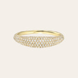 Diamond Pave Dome Ring Zoe Lev Jewelry