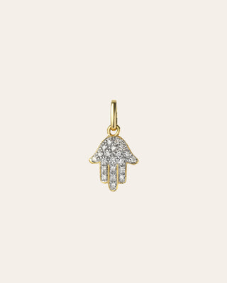 Diamond Pave Hamsa Pendant