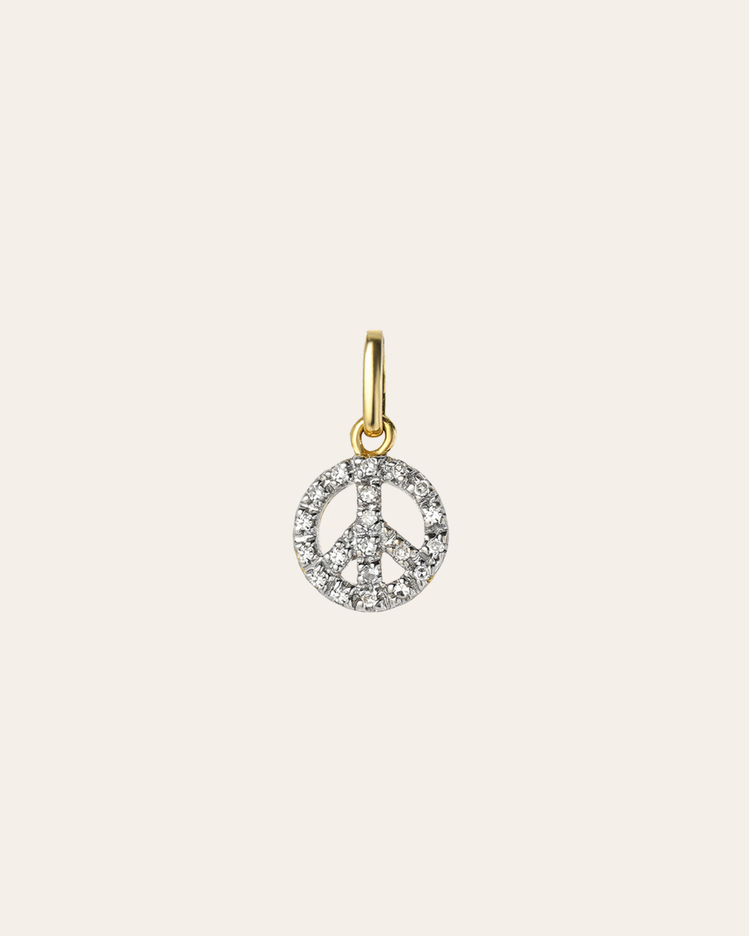Diamond Peace Pendant Zoe Lev Jewelry