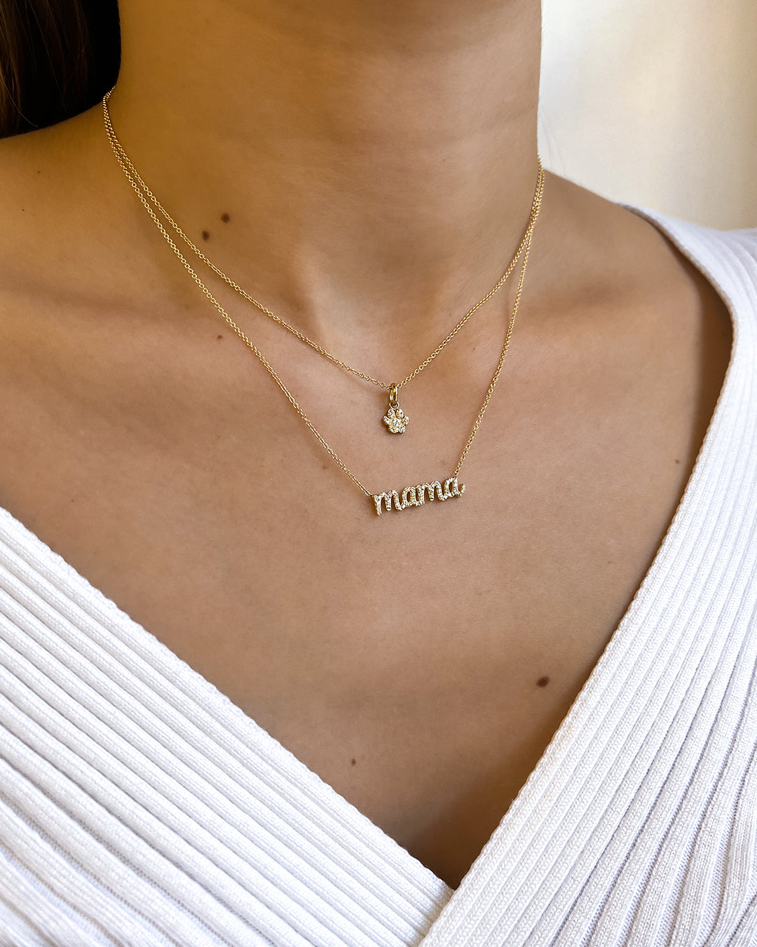 Diamond Paw Pendant Zoe Lev Jewelry