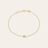 Diamond Set Flower Bracelet SAMPLE SALE Zoe Lev Jewelry