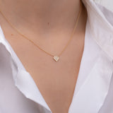 Diamond Shaped Diamond Pave Necklace SAMPLE SALE Zoe Lev Jewelry