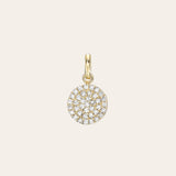 Diamond Small Disc Pendant Zoe Lev Jewelry