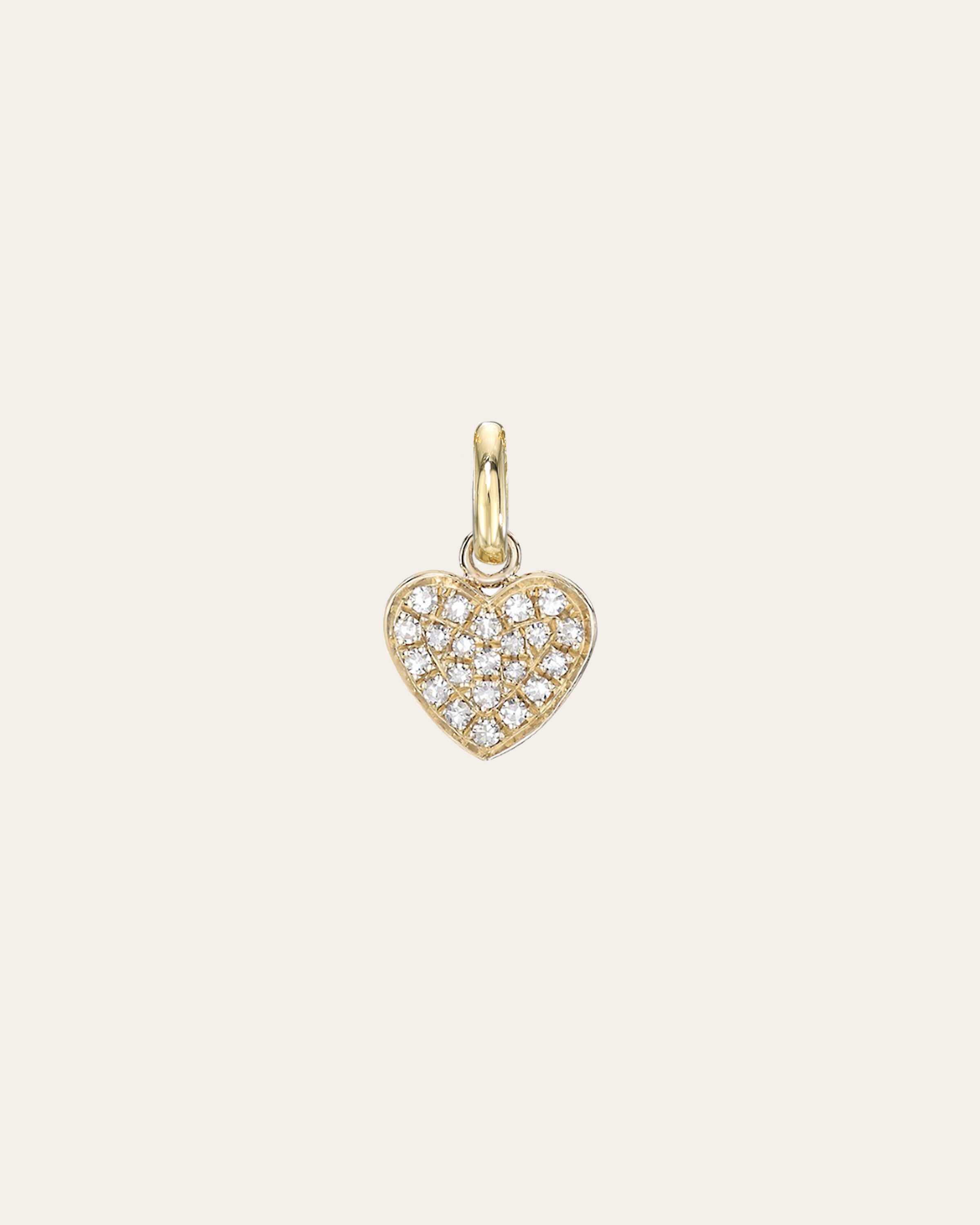 Diamond Small Heart Pendant 14K Rose Gold