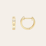 Diamond Starburst Huggie Earrings Hoops & Huggies Zoe Lev Jewelry