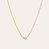 Diamond Toi et Moi Necklace Zoe Lev Jewelry
