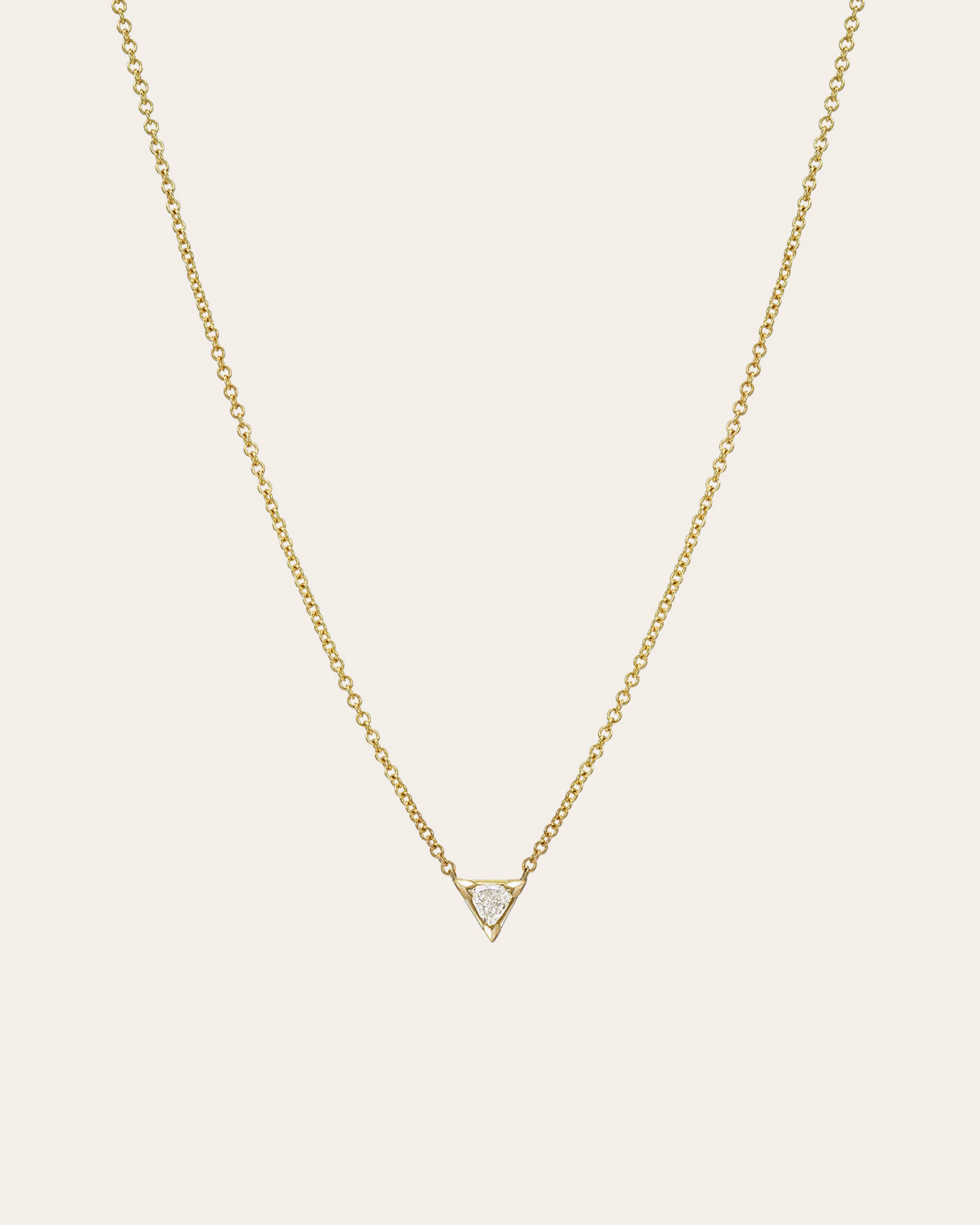 3/8 carat F-VS1 Trillion Diamond Necklace – Shiree Odiz