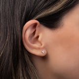 Diamond Trio Stud Earrings Zoe Lev Jewelry