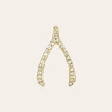 Diamond Wishbone Pendant Zoe Lev Jewelry