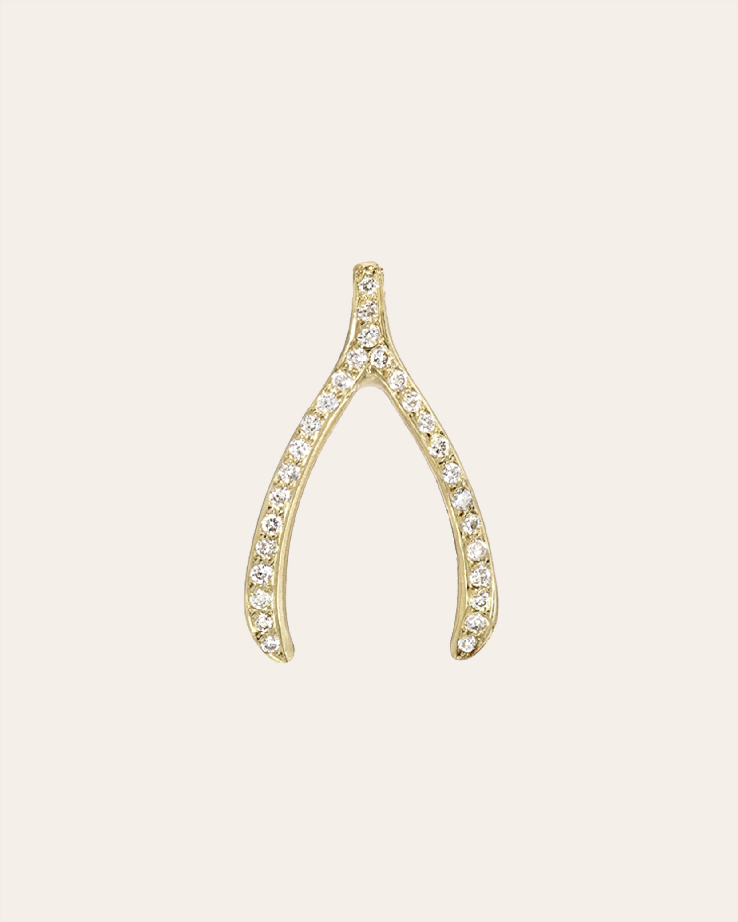 Diamond Wishbone Pendant Zoe Lev Jewelry