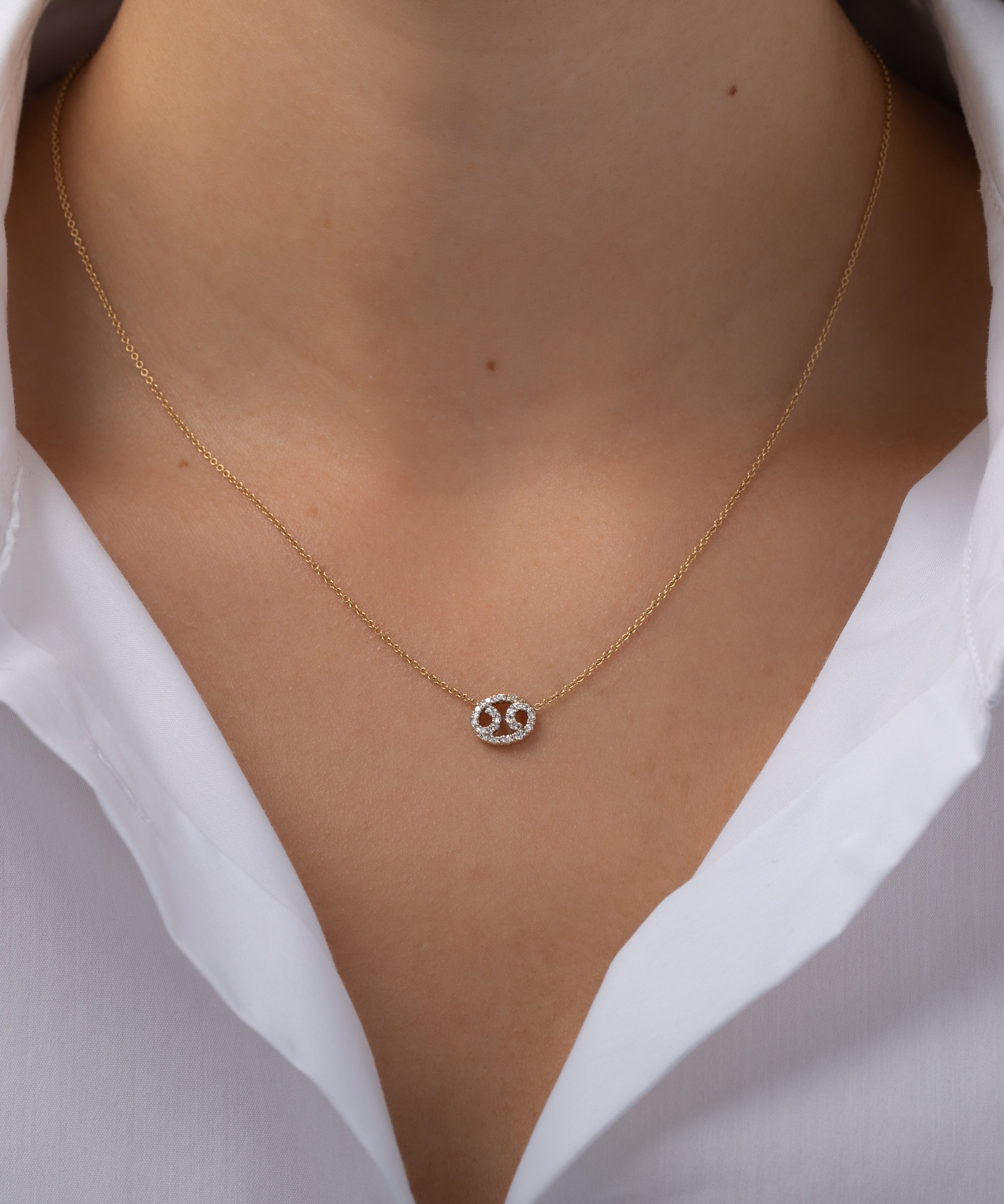 Diamond Zodiac Sign Necklace Personalized Zoe Lev Jewelry