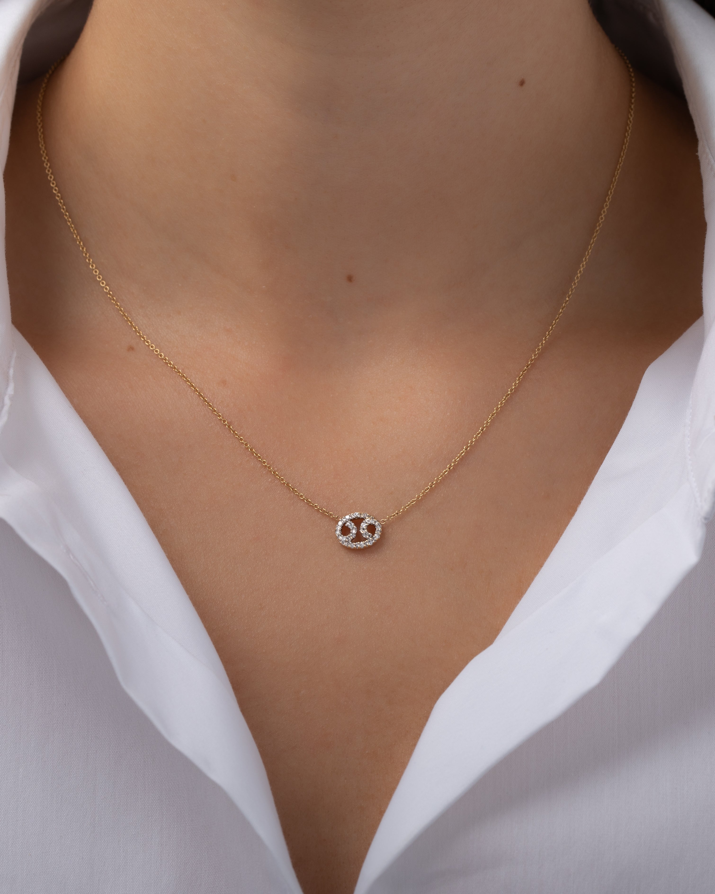 Diamond Zodiac Sign Necklace Personalized Zoe Lev Jewelry