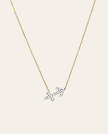 Diamond Zodiac Sign Necklace Personalized Zoe Lev Jewelry