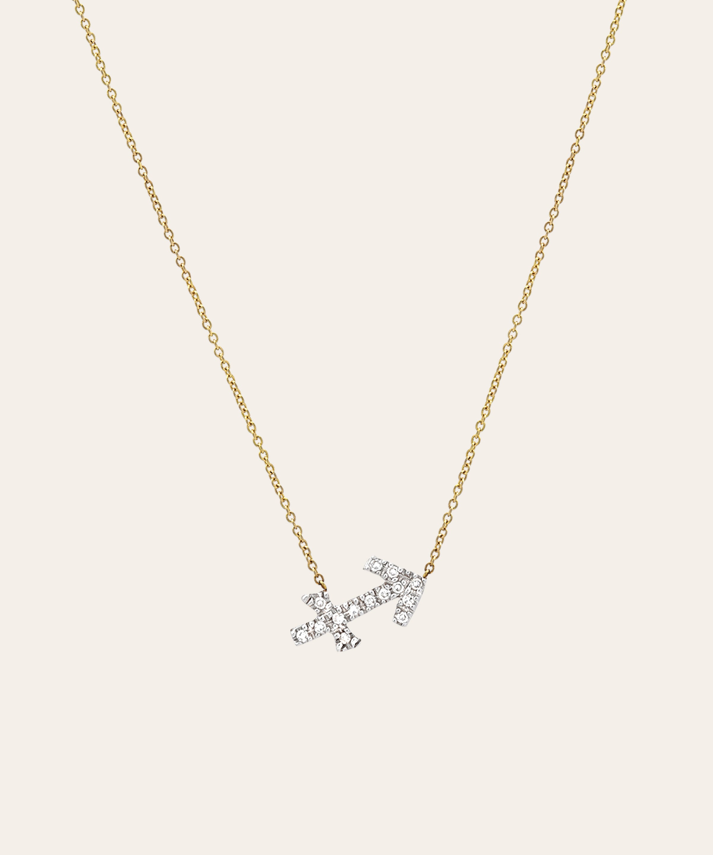 Diamond Zodiac Sign Necklace Personalized Zoe Lev Jewelry