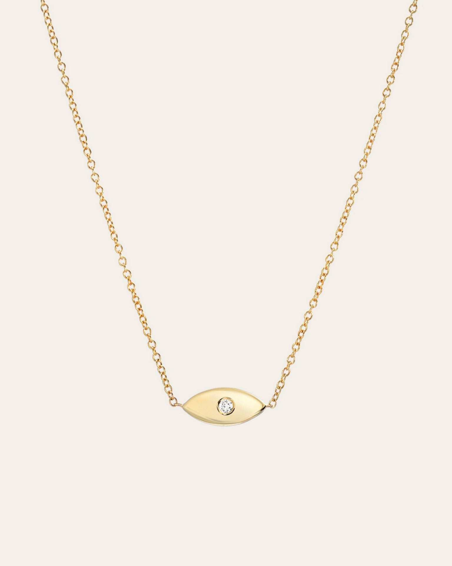 Diamond Evil Eye Necklace Zoe Lev Jewelry
