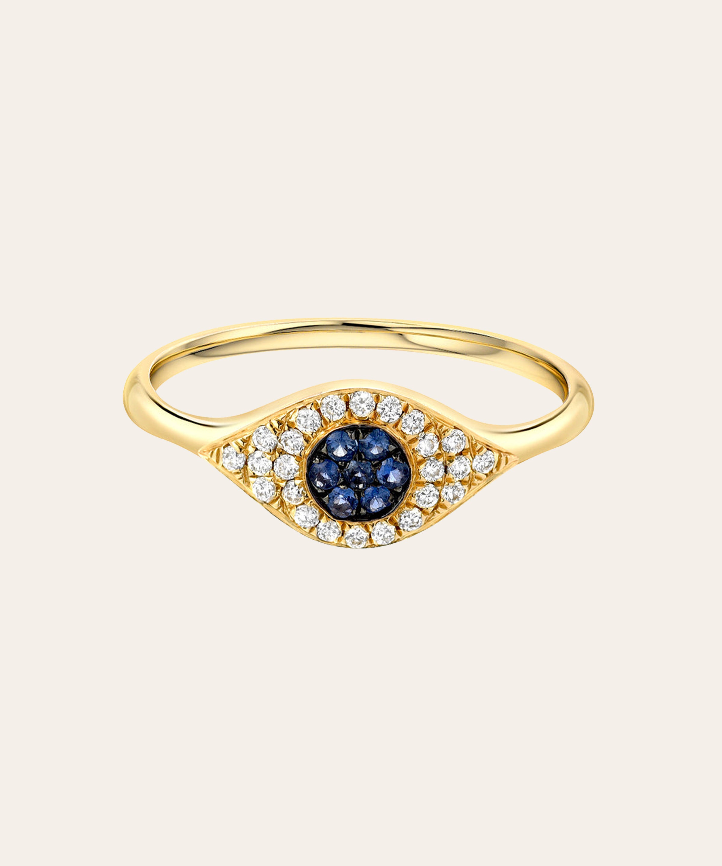 Diamond Evil Eye Ring Zoe Lev Jewelry