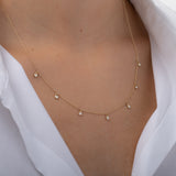 Drop Bezel Diamond Shaker Necklace SAMPLE SALE Zoe Lev Jewelry
