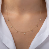 Drop Bezel Diamond Shaker Necklace SAMPLE SALE Zoe Lev Jewelry
