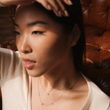 Diamond Set Flower Necklace - 16"-18" SAMPLE SALE Zoe Lev Jewelry