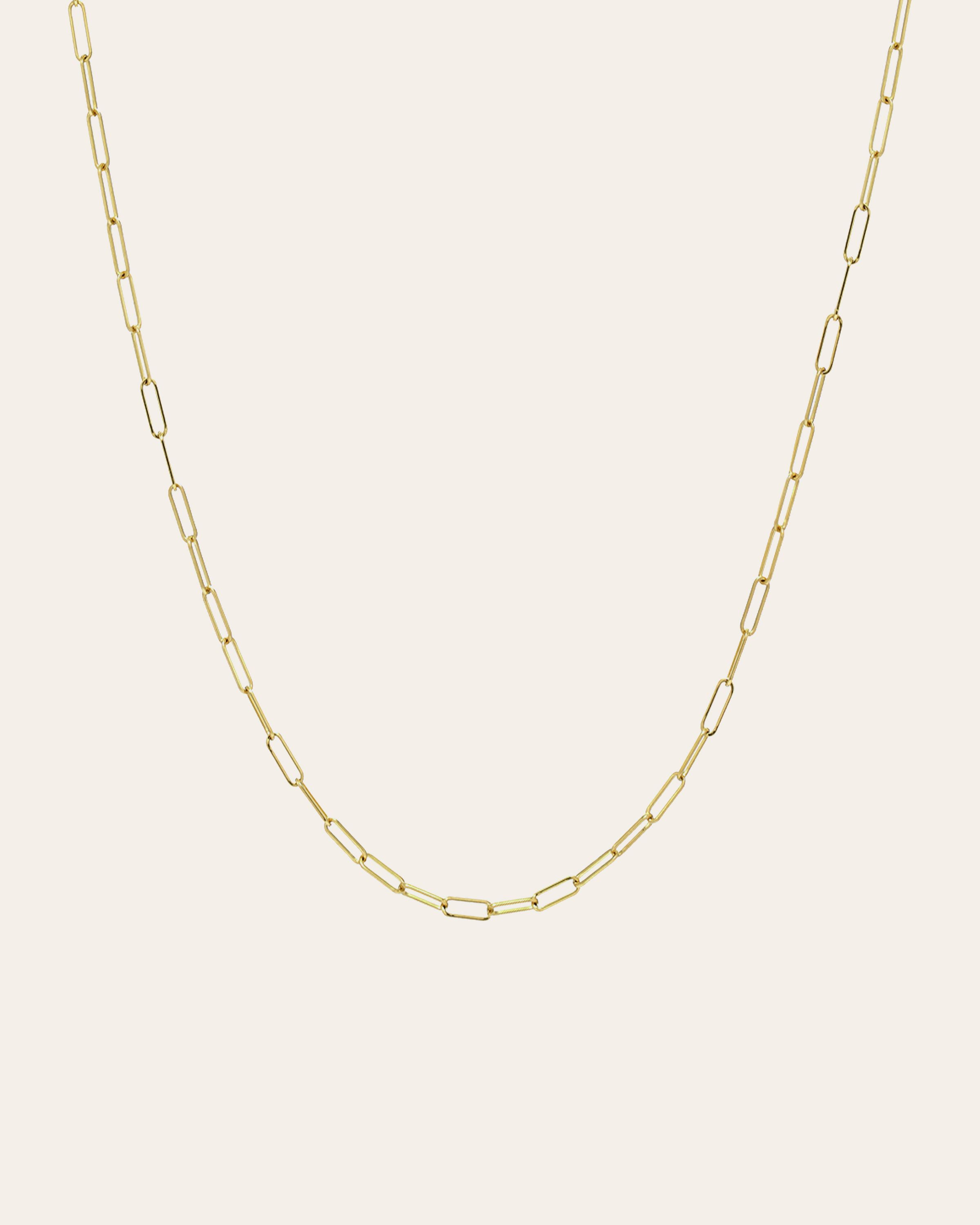 14k Gold Open Link Chain Necklace Chains Zoe Lev Jewelry