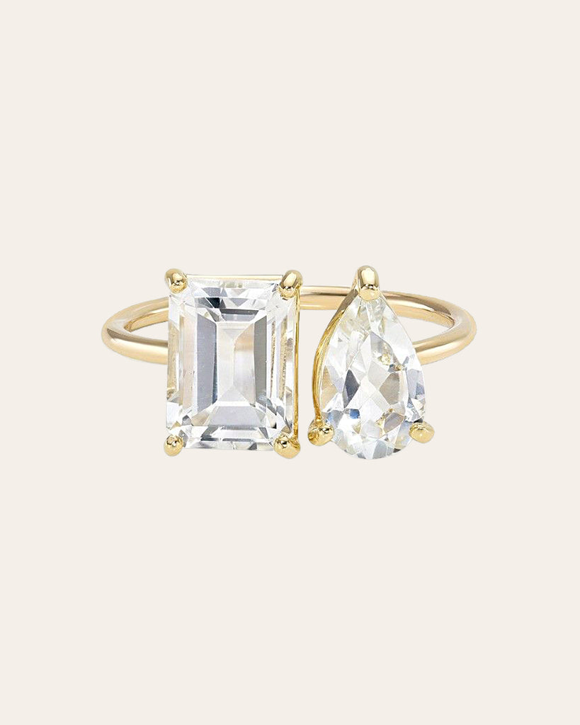 Lafonn Toi et Moi Pear & Emerald Cut Ring