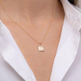 Diamond Lock Pendant Personalized Zoe Lev Jewelry