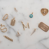 14k Gold Diamond Evil Eye Turquoise Pendant Zoe Lev Jewelry