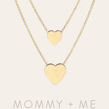 14K Gold Heart Necklaces - Mommy + Me Zoe Lev Jewelry