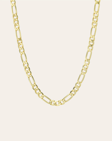 GoldVermeilFigaroChainNecklace