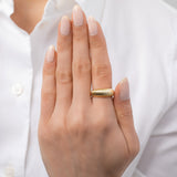 Ribbed Dome Ring Vermeil Zoe Lev Jewelry