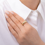 Ribbed Dome Ring Vermeil Zoe Lev Jewelry