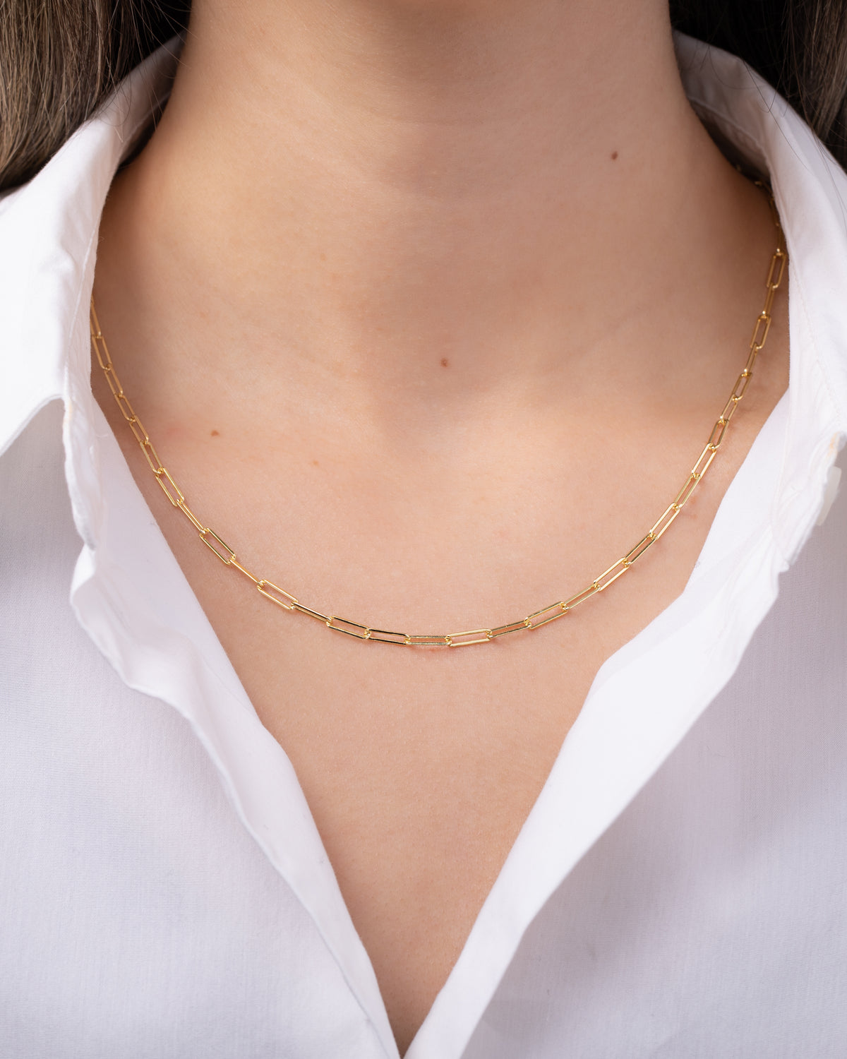Vermeil Small Open Link Chain Necklace