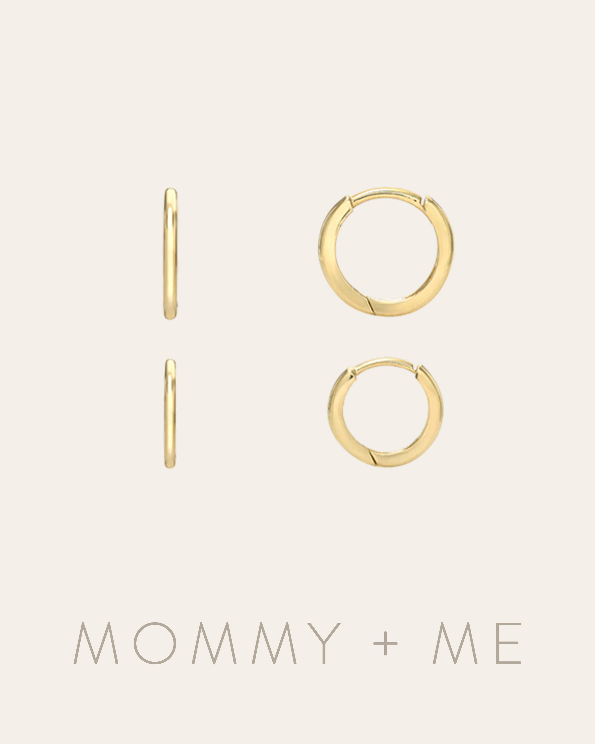 14K Gold Huggies - Mommy + Me Hoops & Huggies Zoe Lev Jewelry