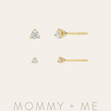 3 Prong Diamond Studs - Mommy + Me Zoe Lev Jewelry