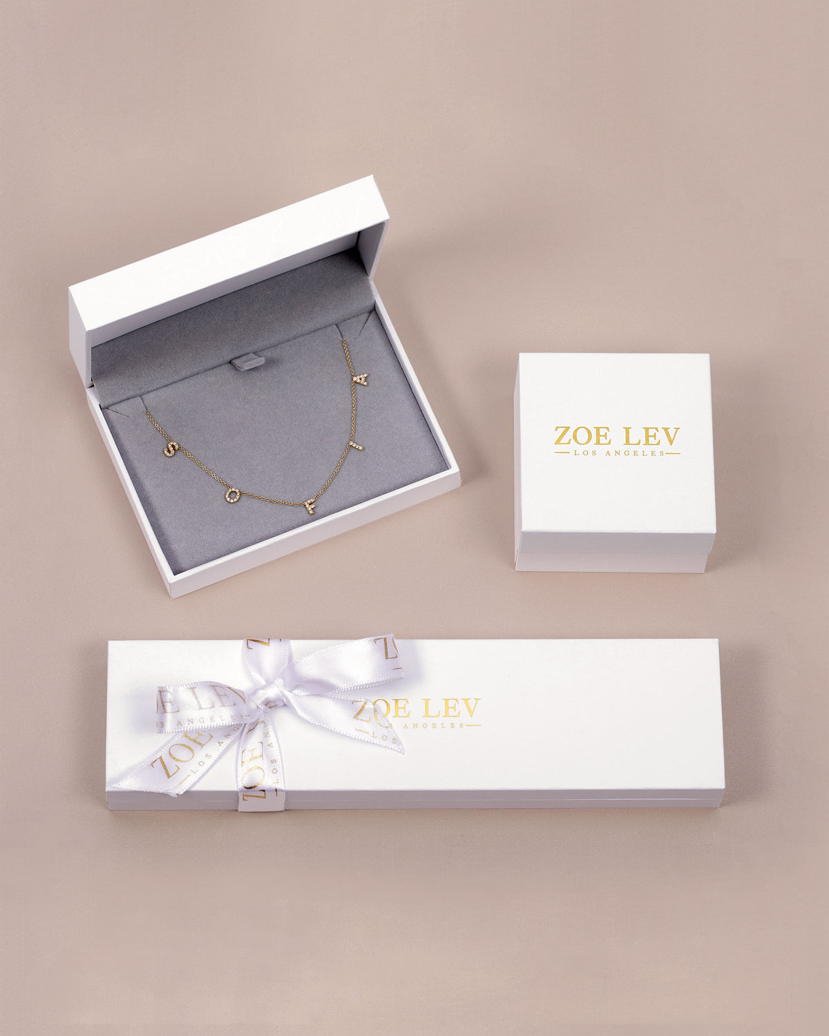 14k Gold Space Initial and Diamond Bezel Necklace