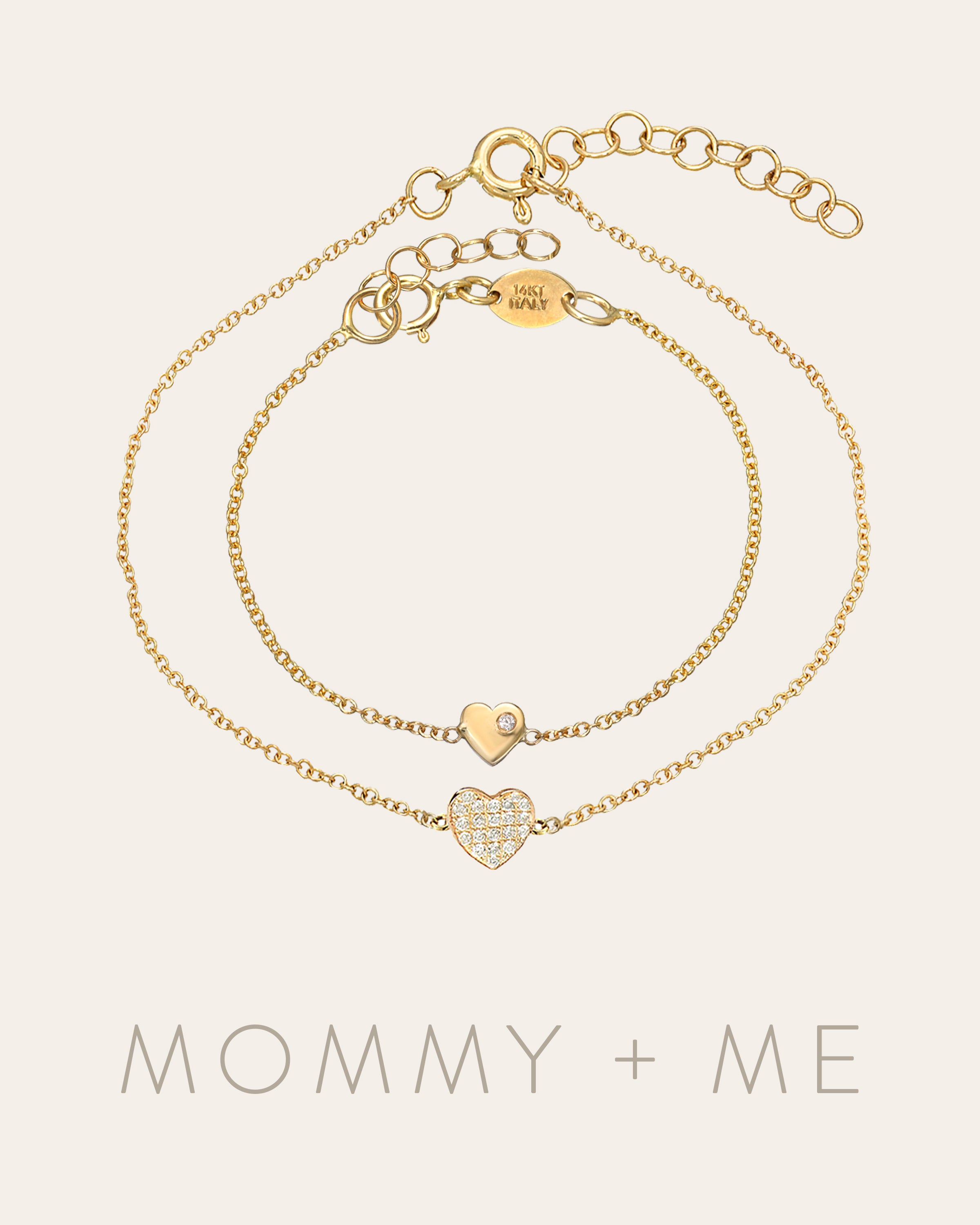 Heart Bracelets - Mommy + Me Zoe Lev Jewelry