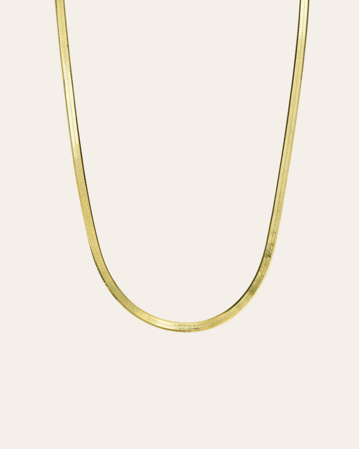 Gold Vermeil Herringbone Chain Necklace
