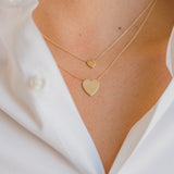14K Gold Heart Necklaces - Mommy + Me Zoe Lev Jewelry